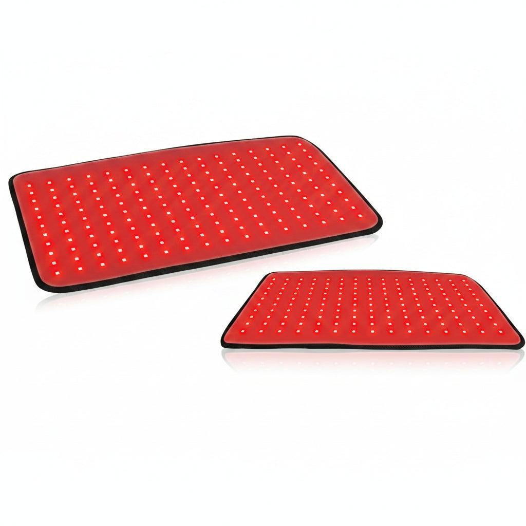 Red Light Therapy Mat for Body, 24" X 12" FSA Eligible HSA Red Light Therapy Pad for Back Pain, 660Nm & 850Nm Infrared Light Belt for Joint/Muscle, Medical-Grade TPU Light Wrap with Timer(Black)