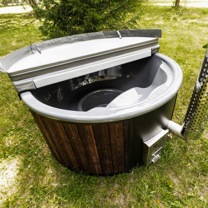 Premium 4-Person Fully-Assembled ThermoWood® Wood-Fired Hot Tub [MWT4] (SAK14528)